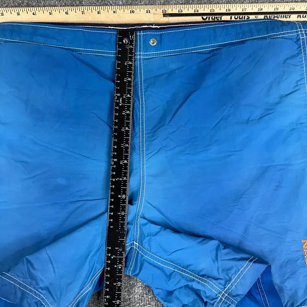 Nautica Swim Trunks Mens L‎ Blue Nylon Quick Dry Logo Board Shorts Beachwear